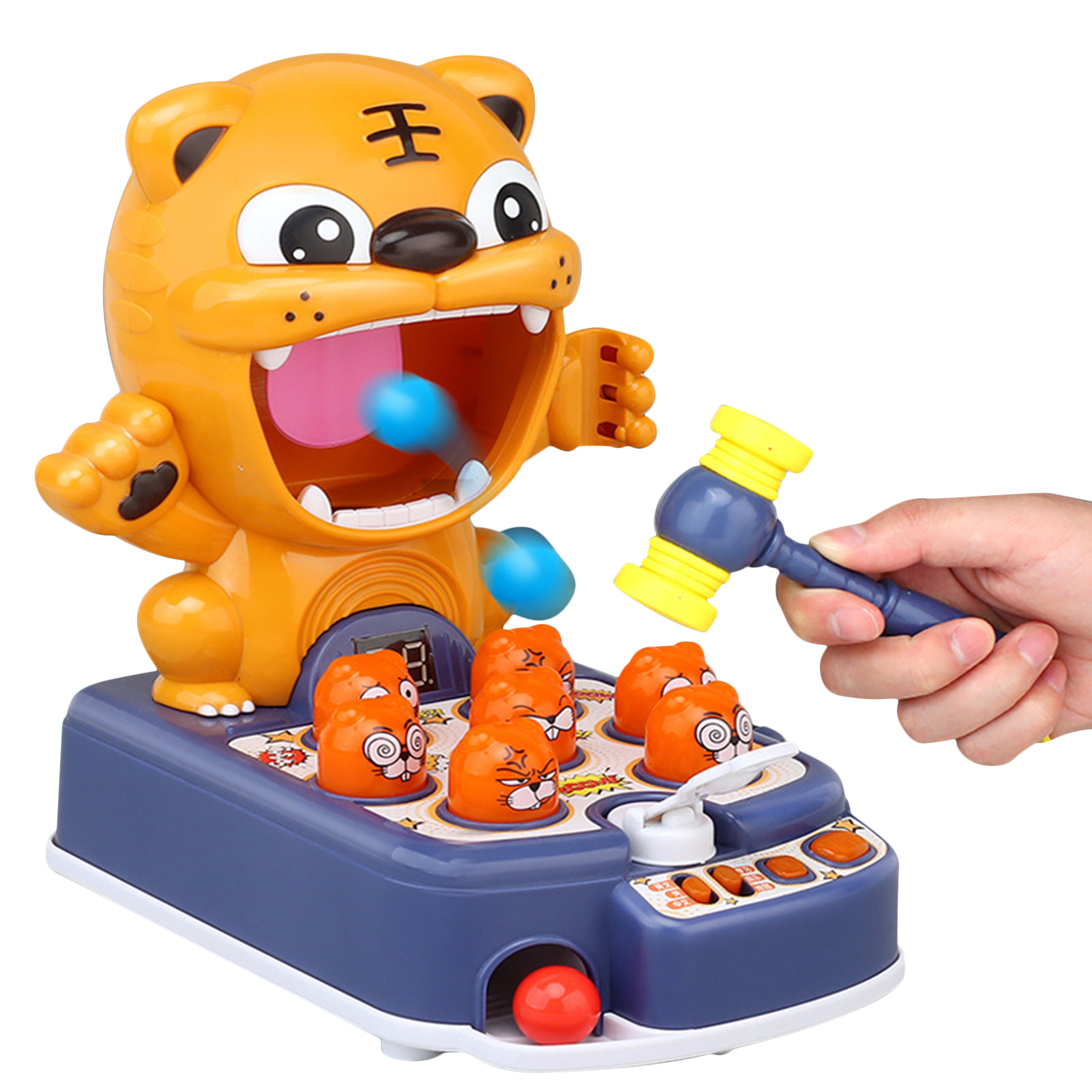Whack A-Mole Game Mini Electronic Arcade Game Pounding Toy Light Musical Hit The Mole Interactive Toy Gift For Boys Girls